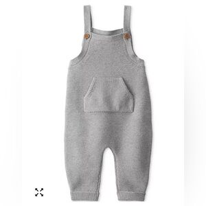 Carter's Little Planet 12m all cotton Gray Knit Overalls with Front Pocket